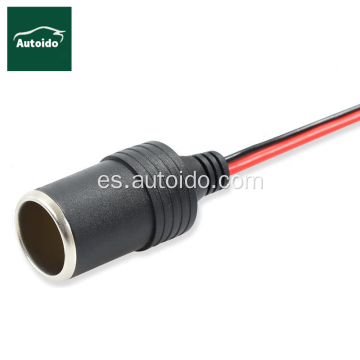 Cargador de automóvil potencia cigarrillo encendedor cable de zócalo femenino